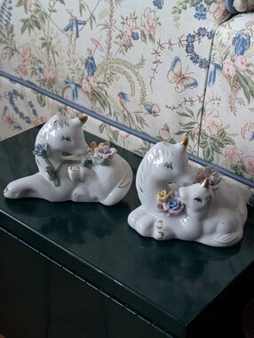 Porcelain Unicorn Figurines